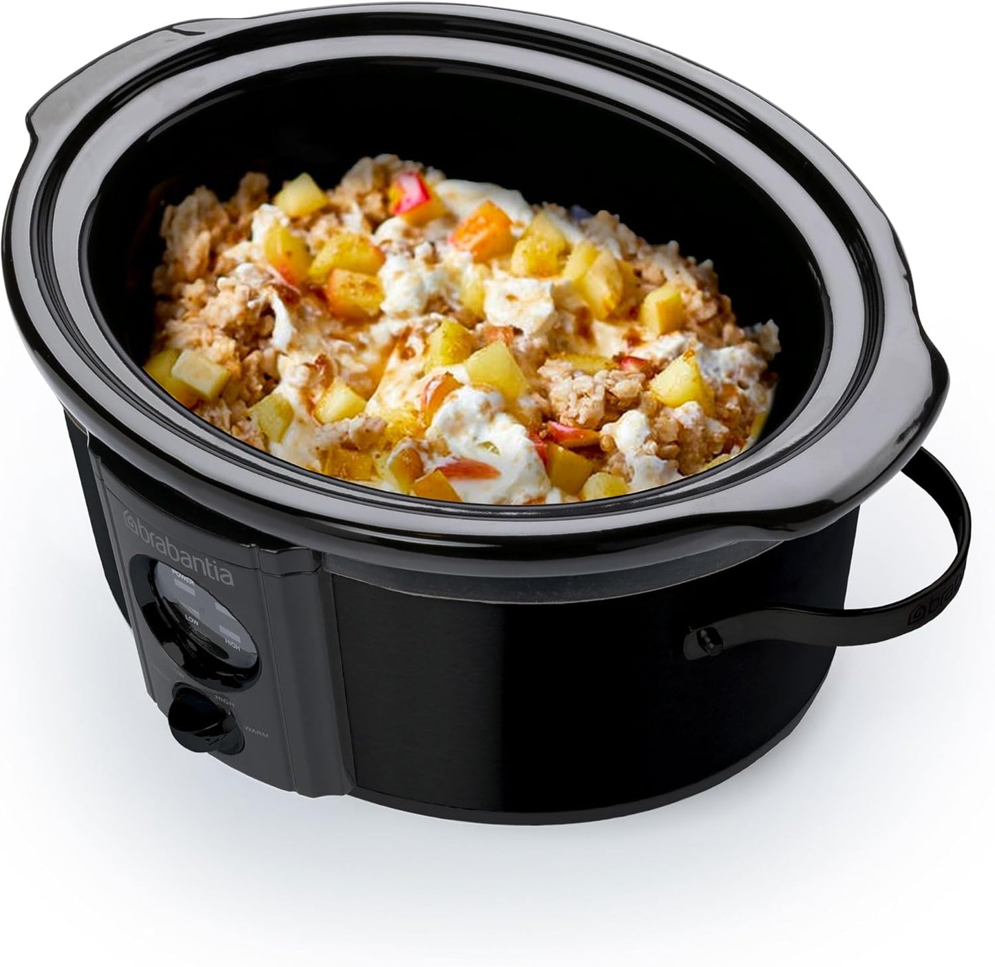 Slow Cooker mit Keramikschale, 0.3 Liter Schwarz