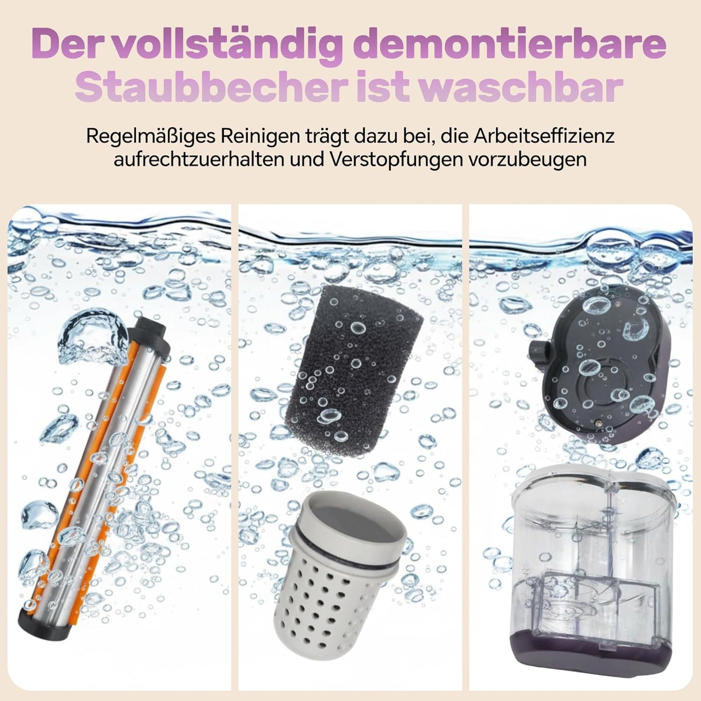 3-in-1 Milbensauger mit UV-C Licht & Heissluft