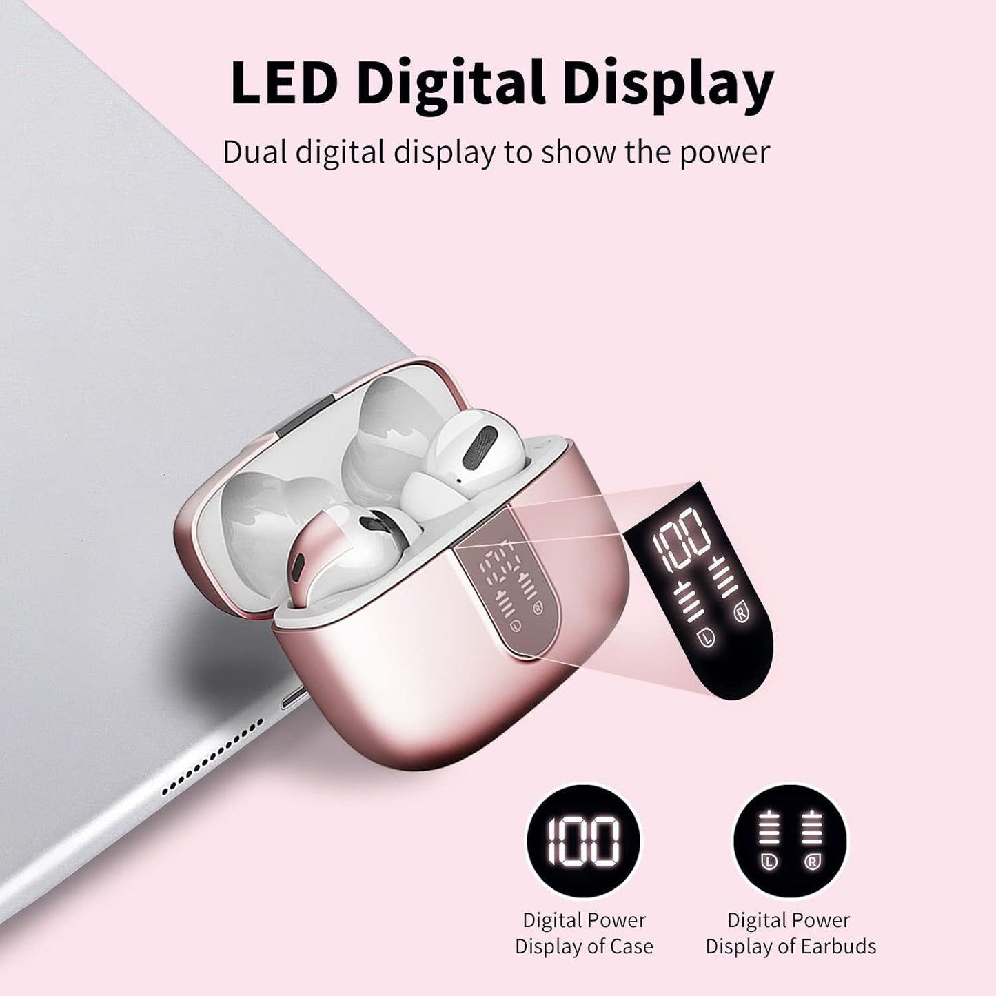 Bluetooth-Kopfhörer X08, roségold