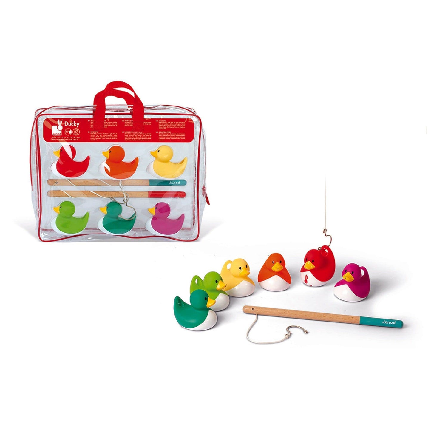 Angelspiel Ducky mit 6 Enten, 2 Angeln, Ducky (Enten)