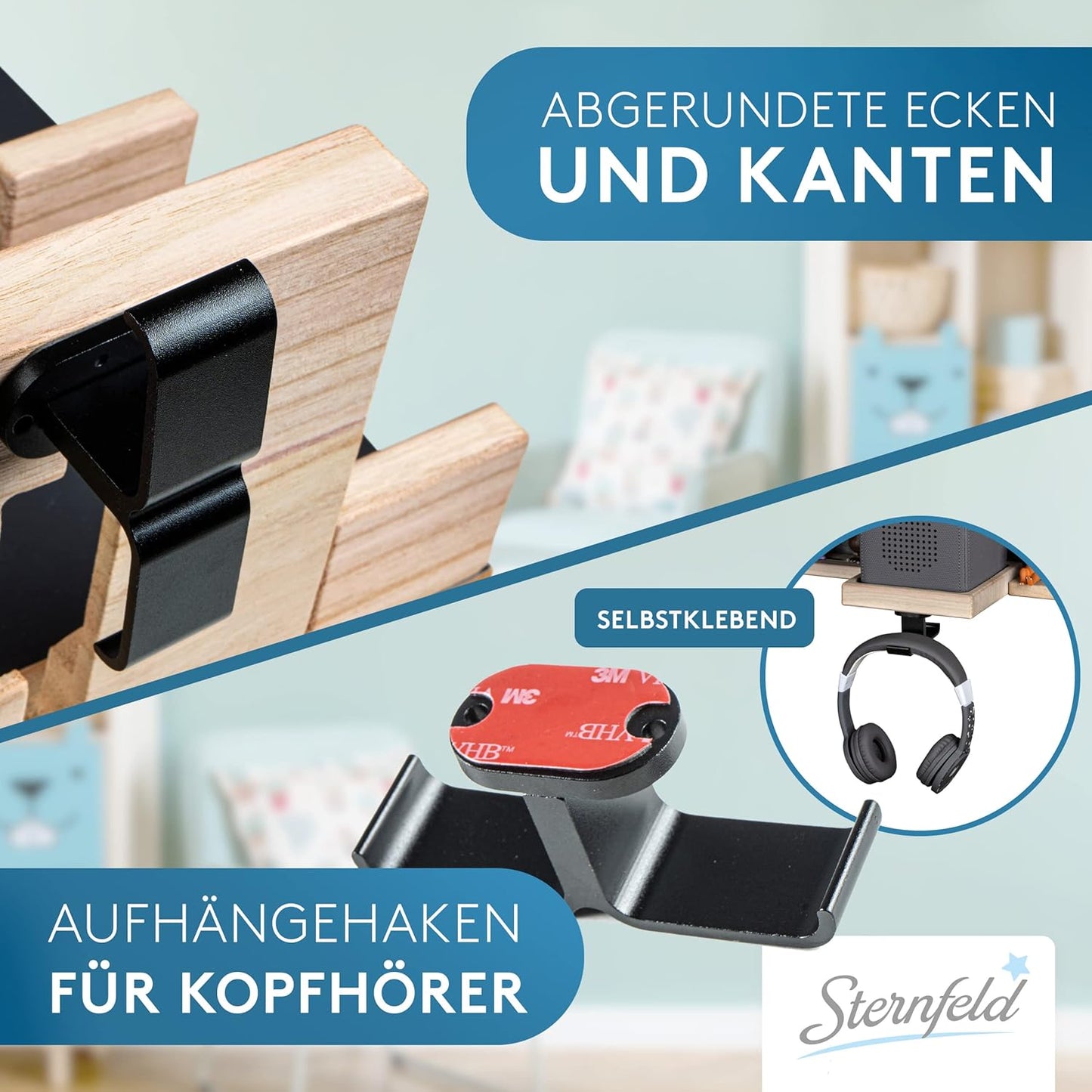 Magnetisches Tonie Regal für Toniebox & Figuren, Grau Platz für 52 Tonies