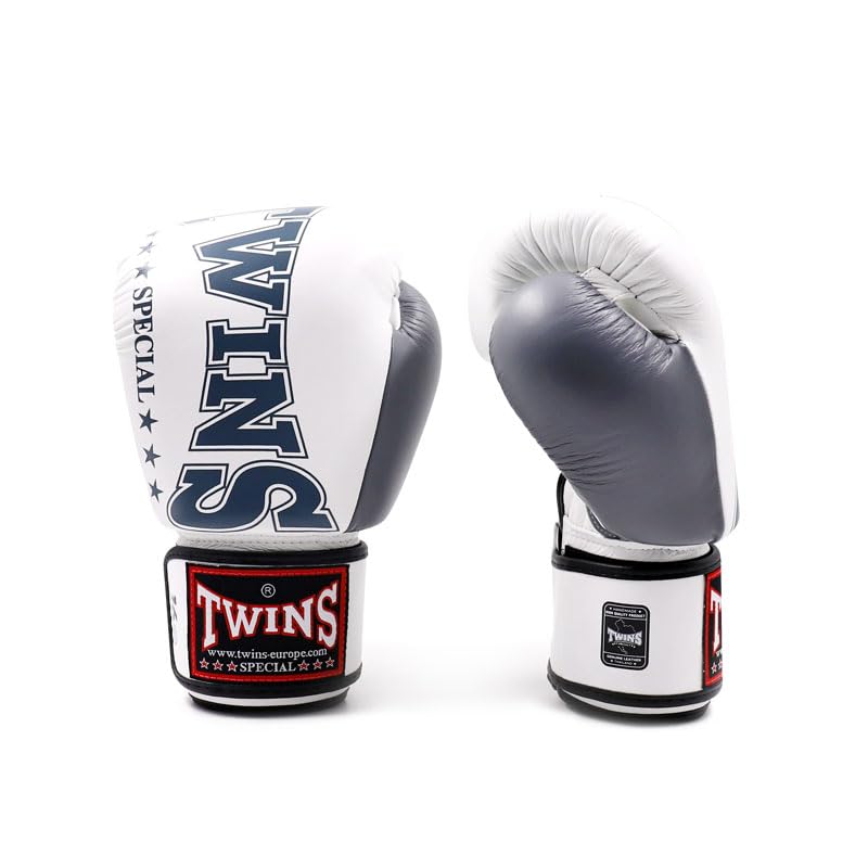 Boxhandschuhe aus echtem Leder 16 oz, Weiß 16 oz