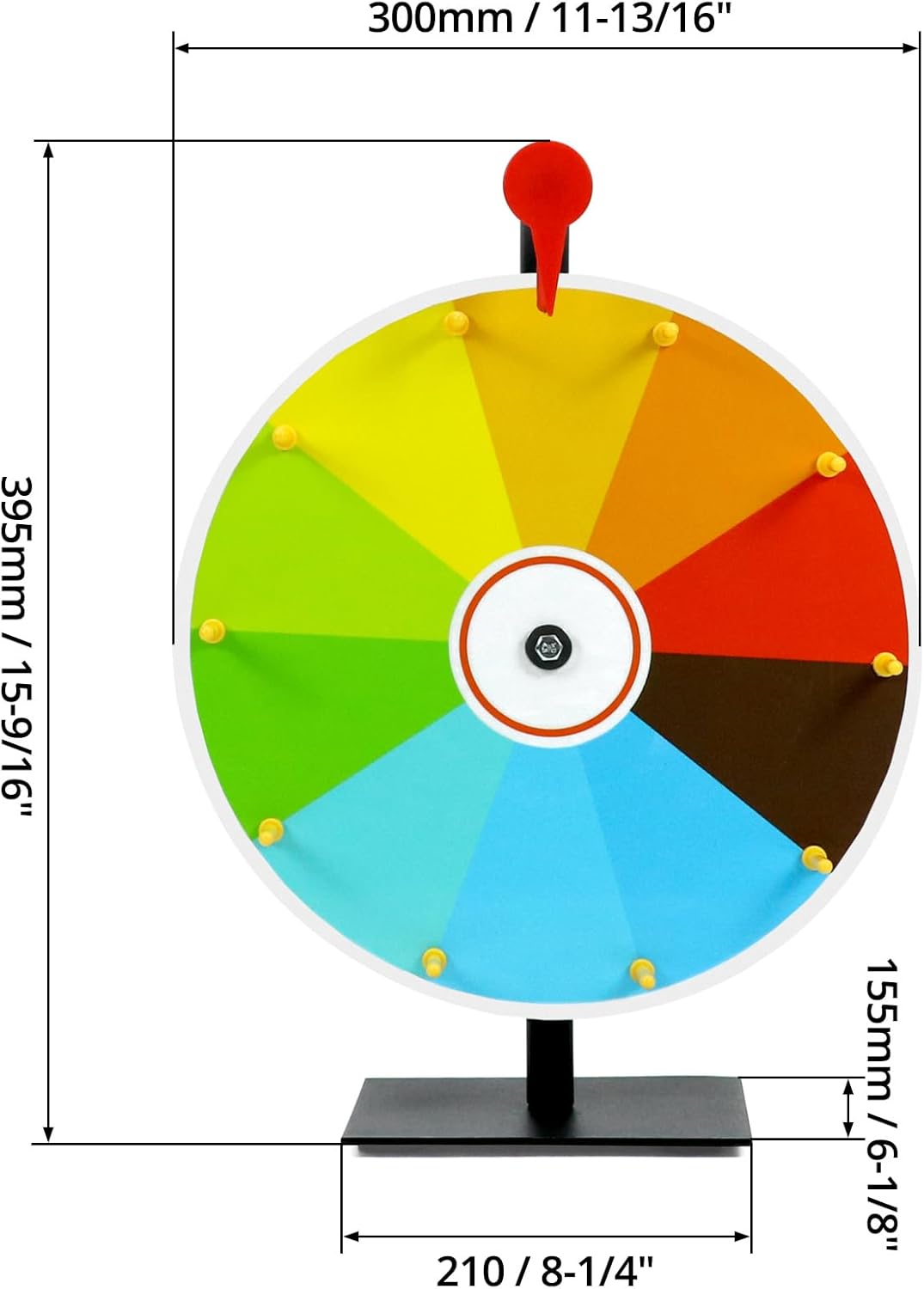Glücksrad mit abwischbaren Slots, 30cm