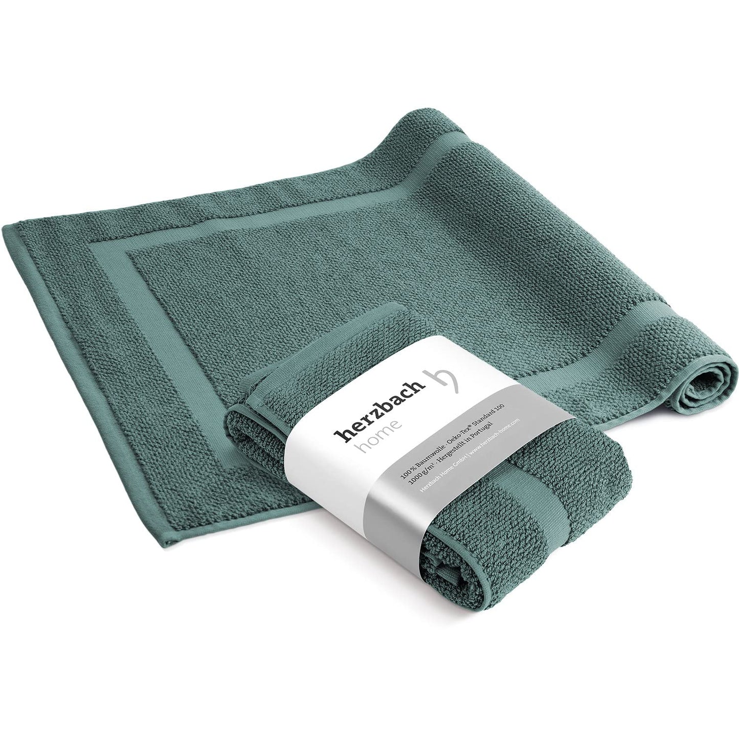 2er-Pack Badvorleger, 50 x 80 cm (Rechteckig) 2er Pack Ozeangrün