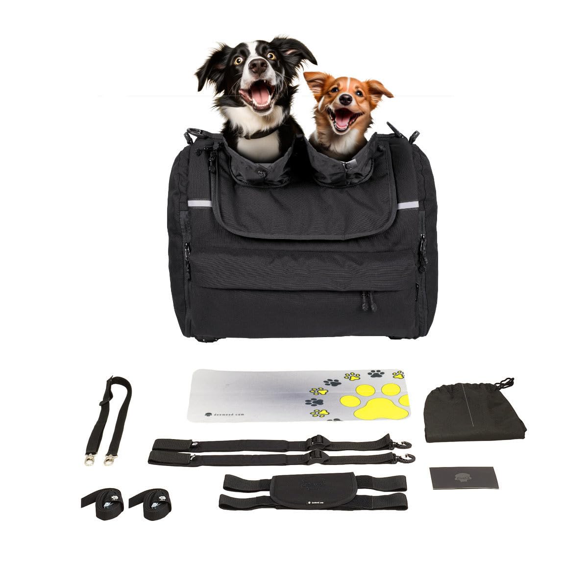 Motorrad-Hundetasche, Double
