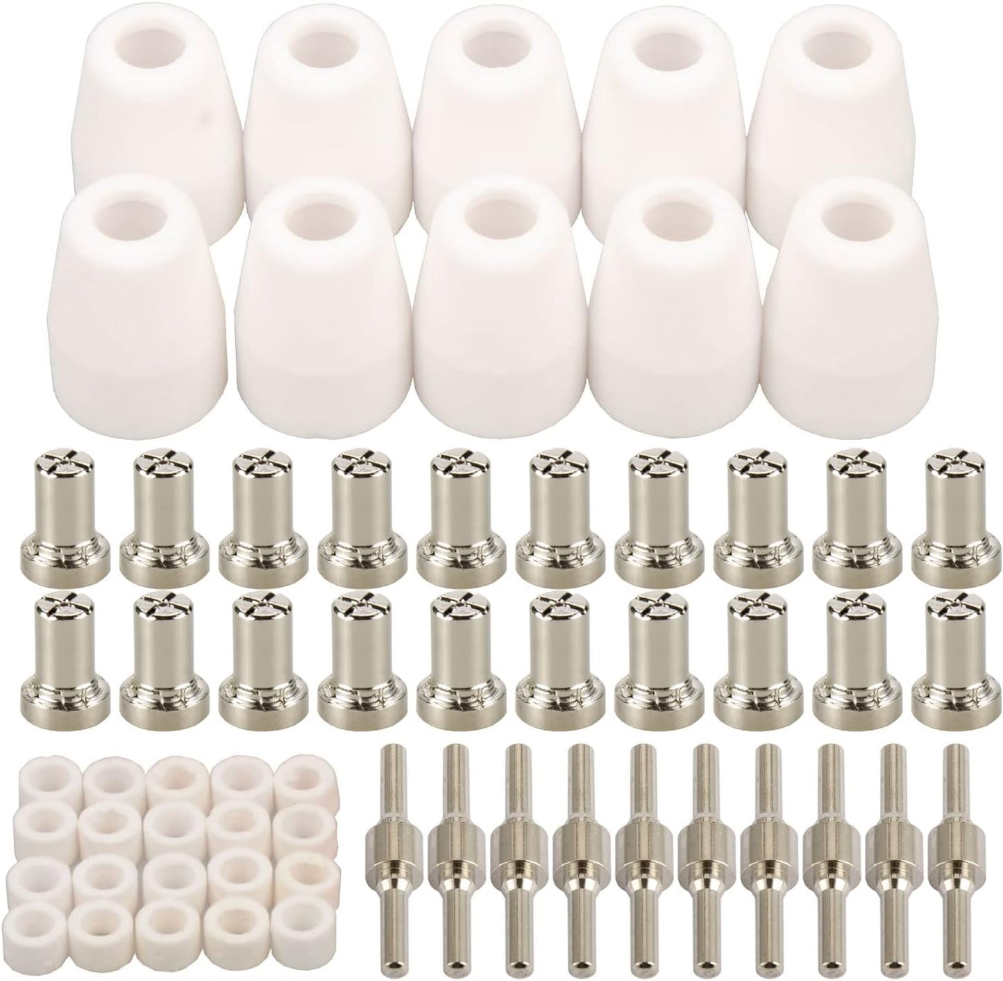 60-teiliges Verbrauchsmaterial-Set für Plasmaschneider, 60PCS Erweitert Vernickelt