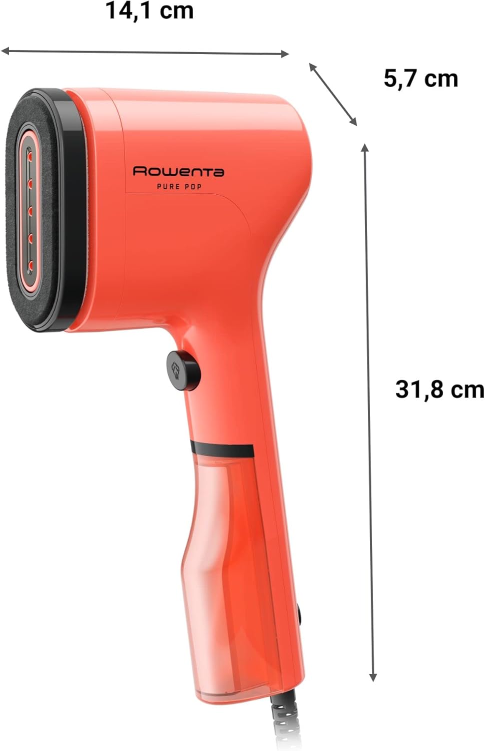 Dampfbürste Pure Pop DR2022 mit Reinigungsfunktion, Korallenrot