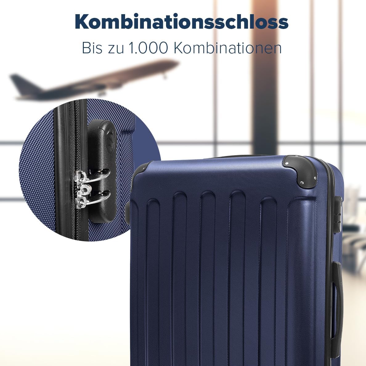 2-teiliges Hartschalenkofferset, Kofferset 2 teilig Blau