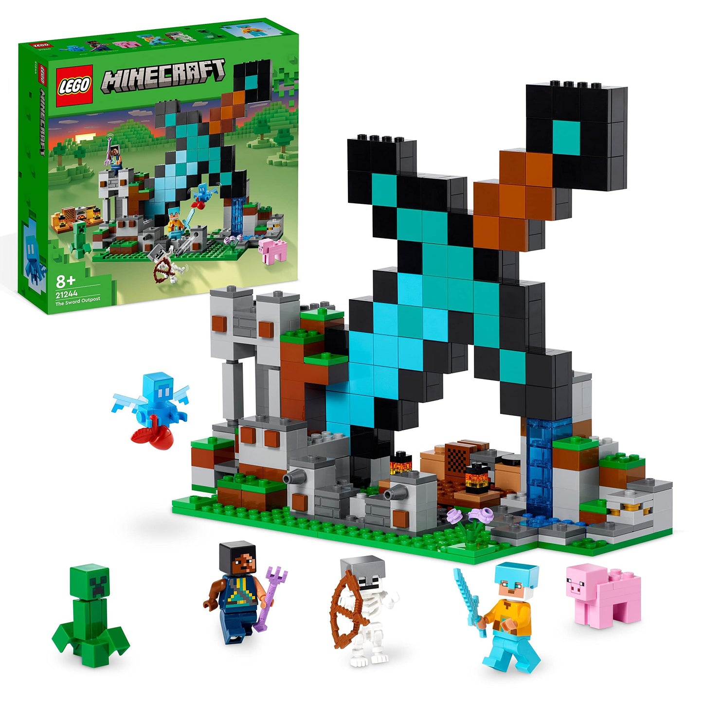 21244 Minecraft Der Schwert-Aussenposten, Konstruktionsspielzeug, Single