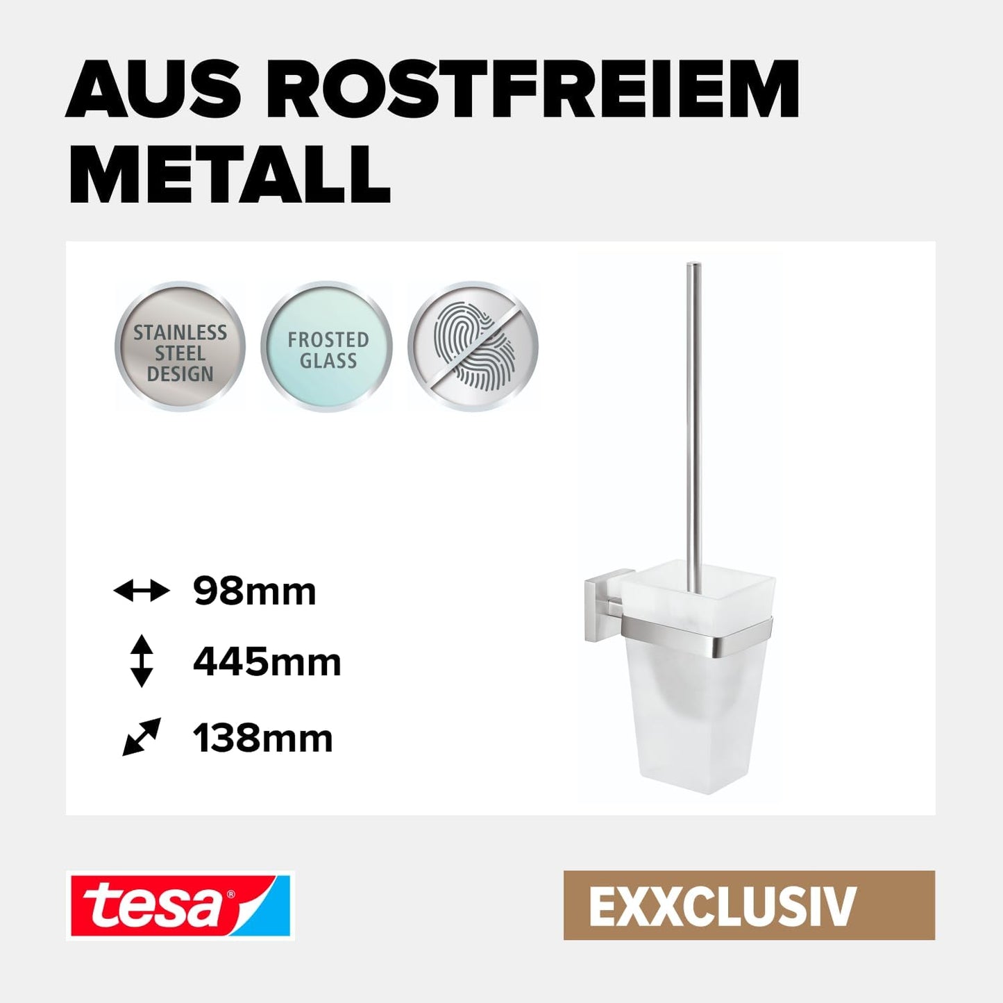 EXXCLUSIV WC-Bürstengarnitur, Toilettenbürstenhalter