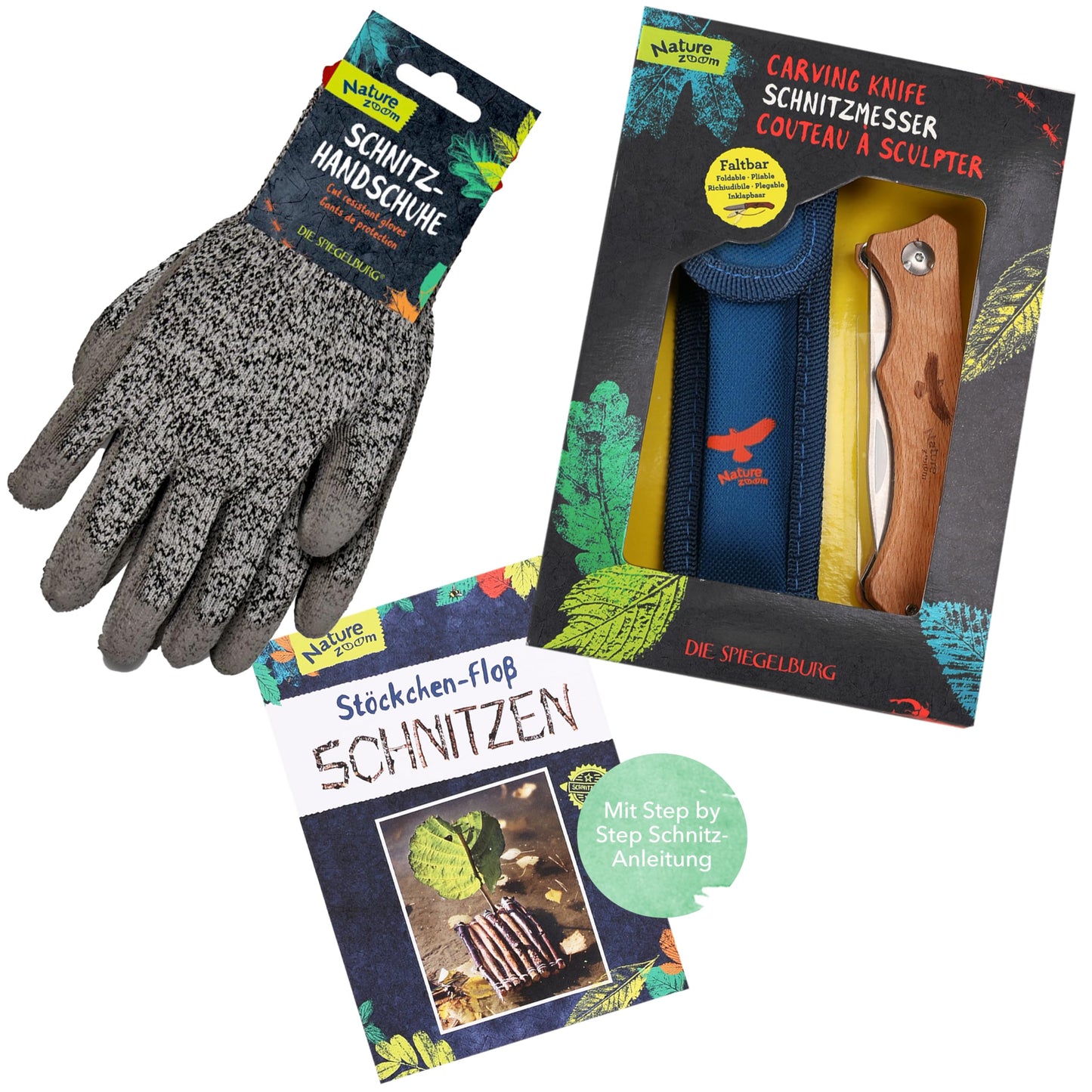 Taschenmesser-Set für Kinder mit Schnitzanleitung