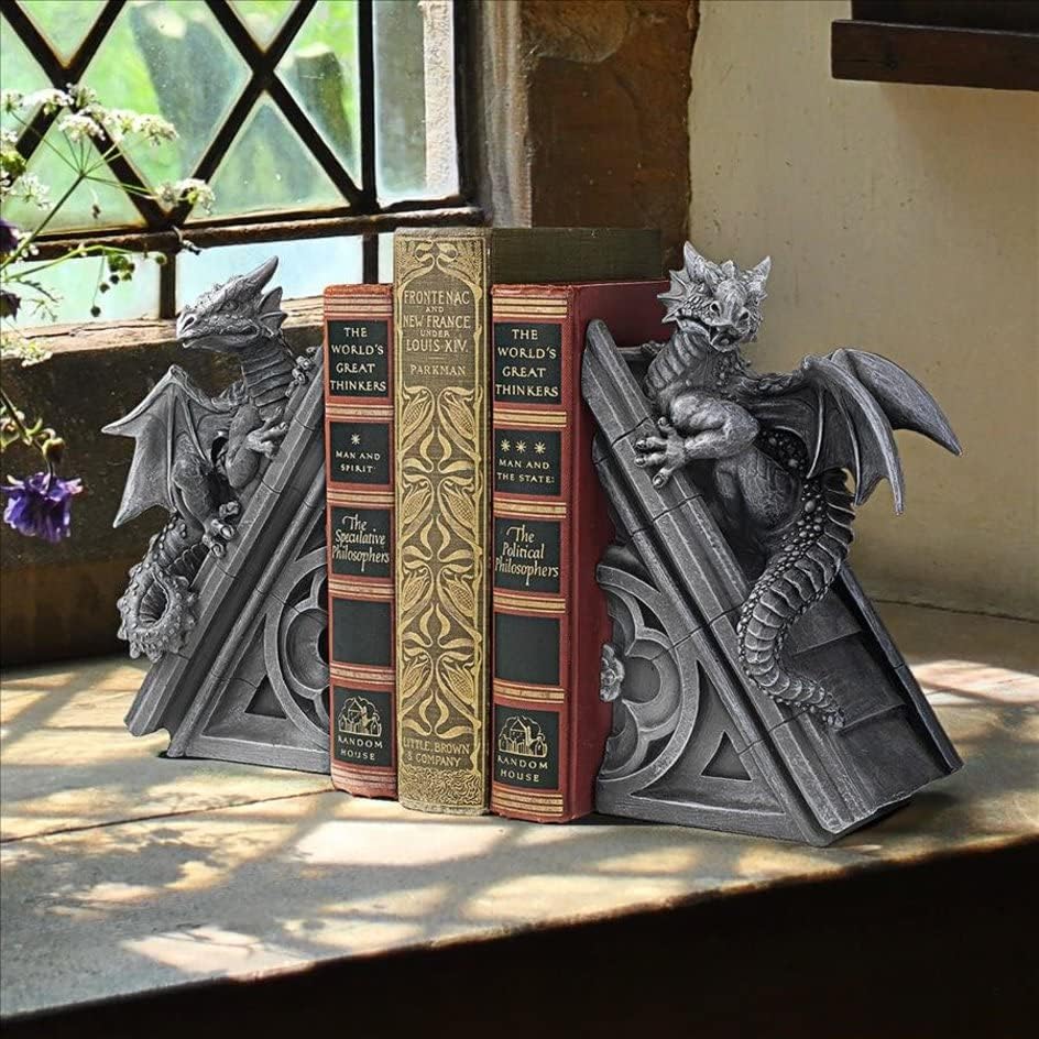 Buchstützen-Set gotischer Schlossdrache, Einzelbett
