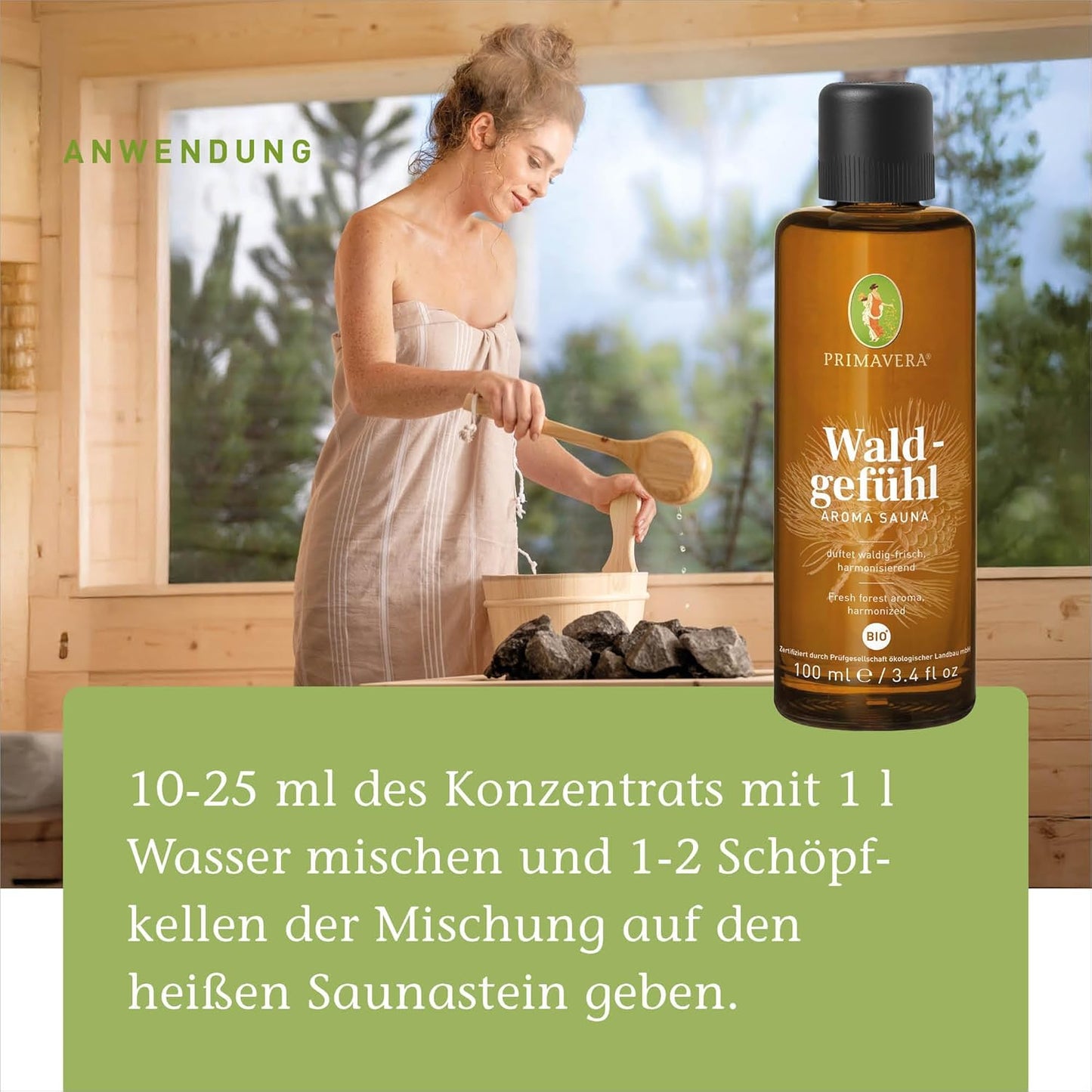 Aroma-Saunaöl Waldgefühl, Waldgefühl bio neue Flasche