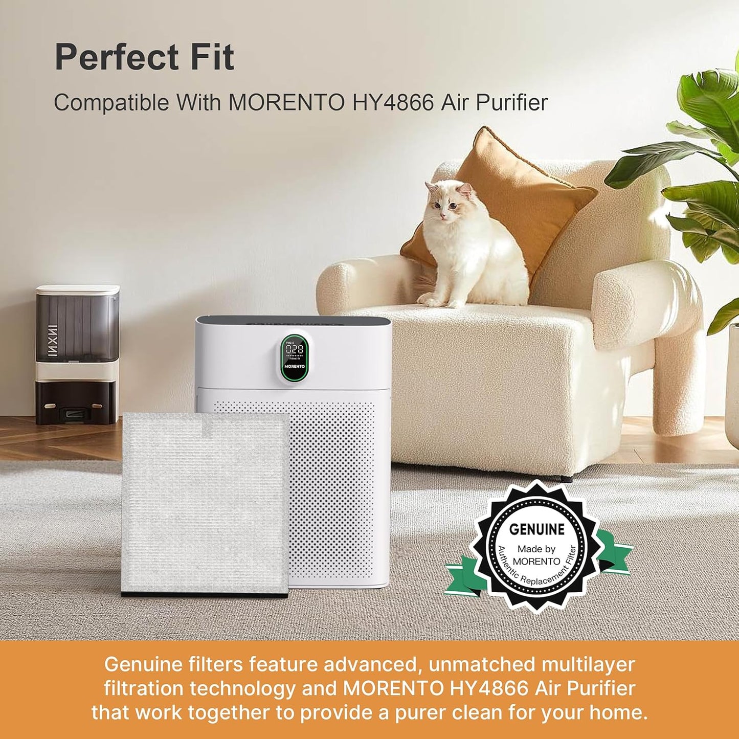HY4866 Luftreiniger HEPA-Ersatzfilter im 2er-Pack, HY4866 Enhanced Filter