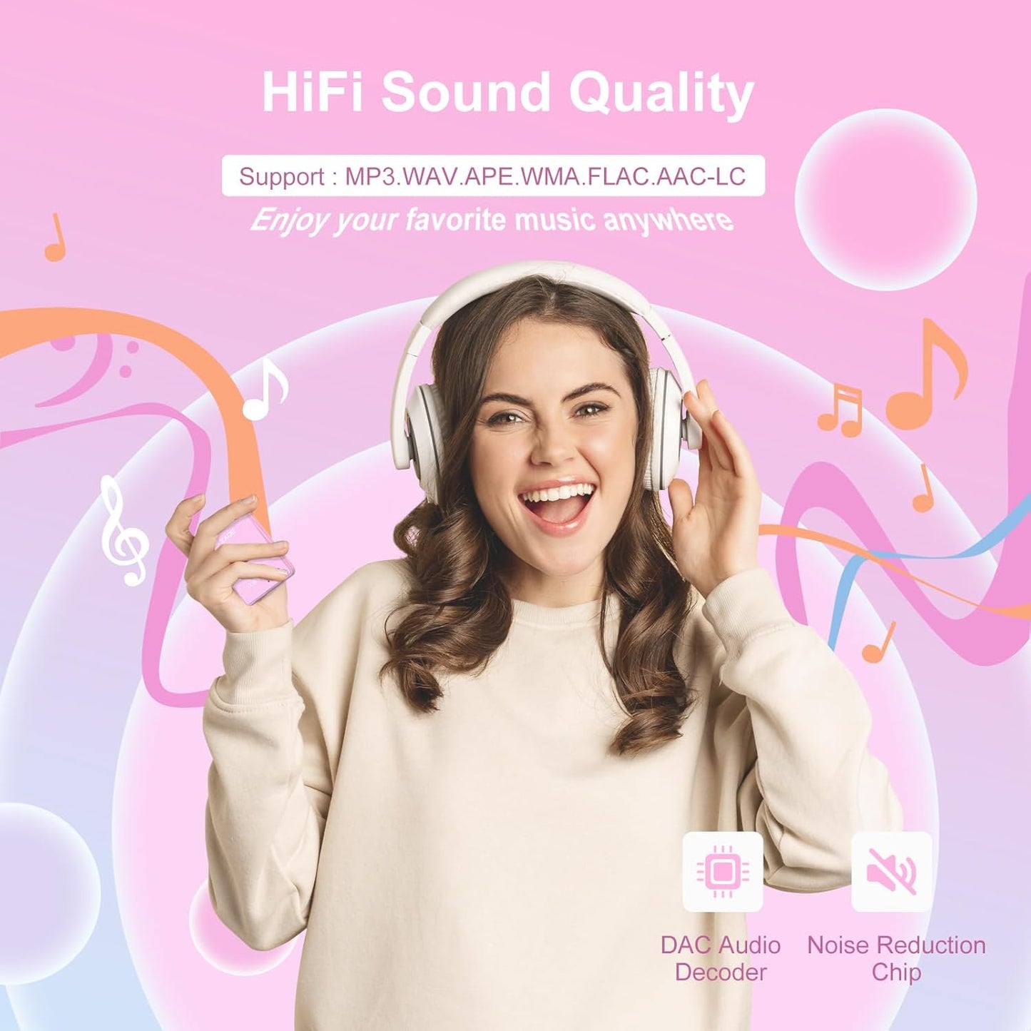 MP3 Player M4-rose mit Bluetooth