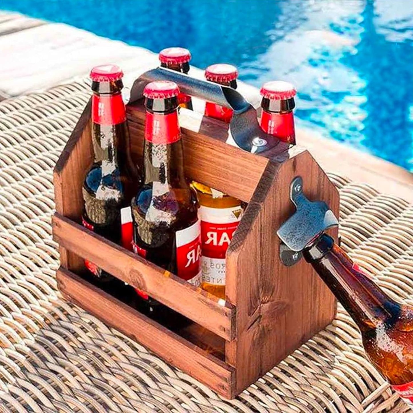 Flaschenhalter mit Flaschenöffner