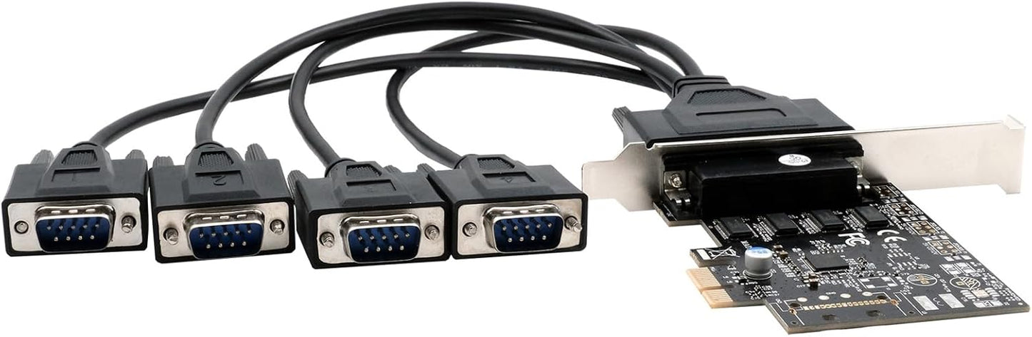 4S Seriell RS-232 PCIe Karte EX-46024