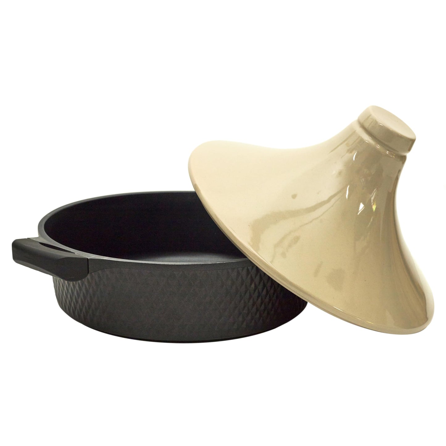 Tajine für alle Herdarten, Schwarz/Beige