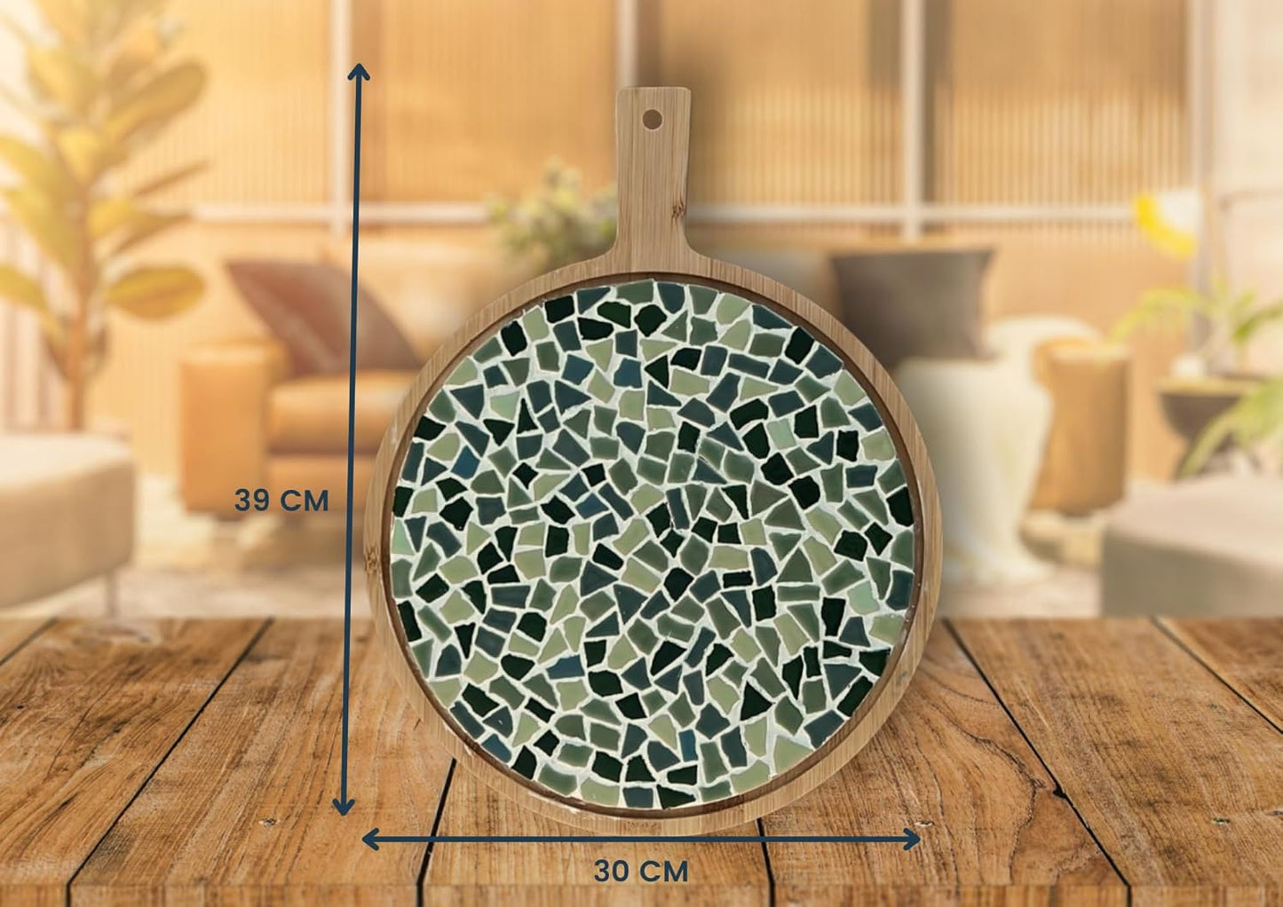 DIY-Bastelset Mosaik-Servierbrett, Grün