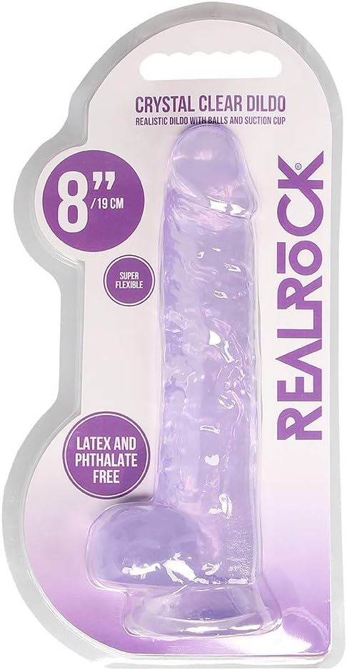 Crystal Clear Dildo REA092, Purple 8