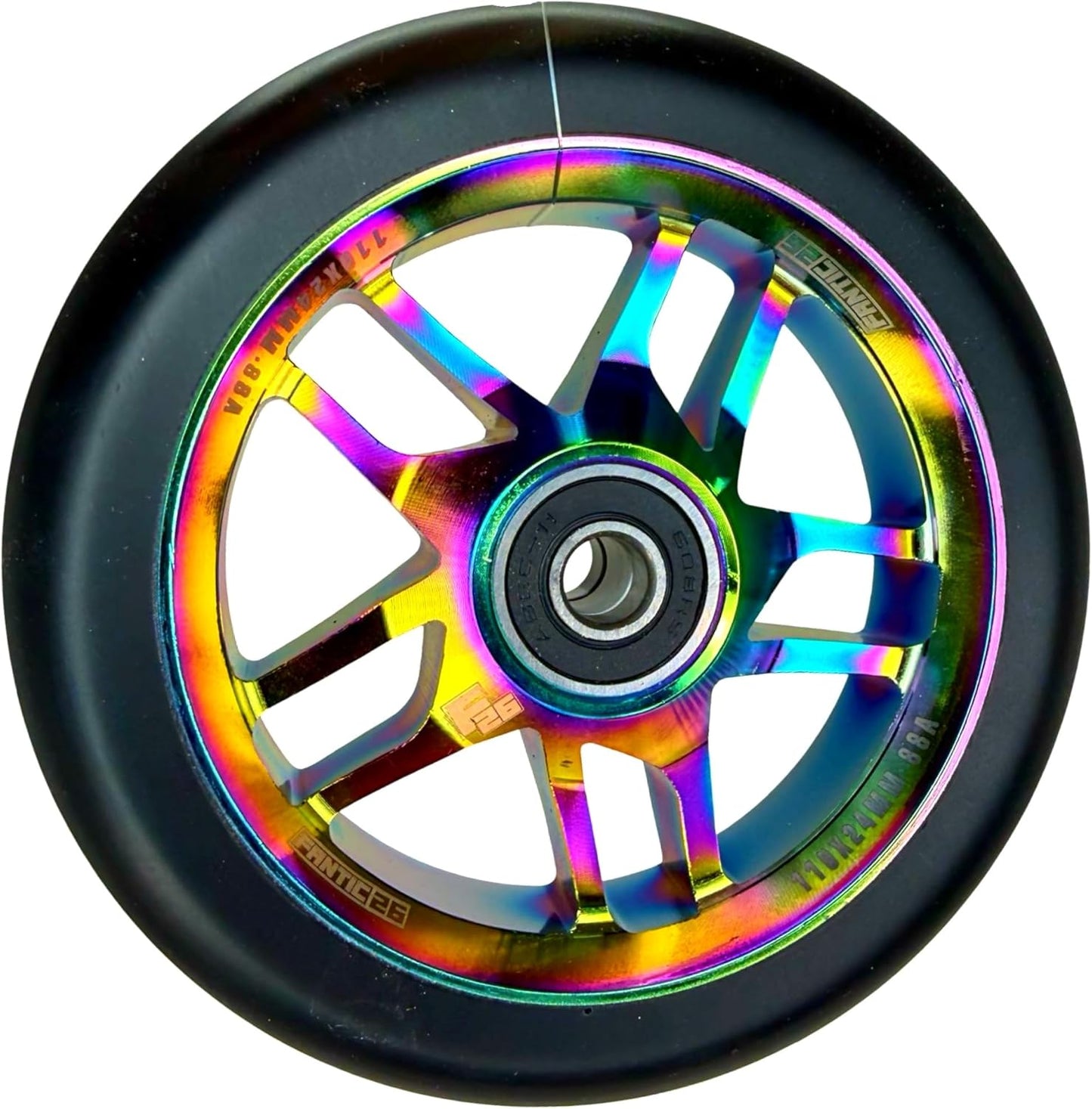 Stunt Scooter Ersatzrolle 110 mm, Base Neochrome/Pu Schwarz