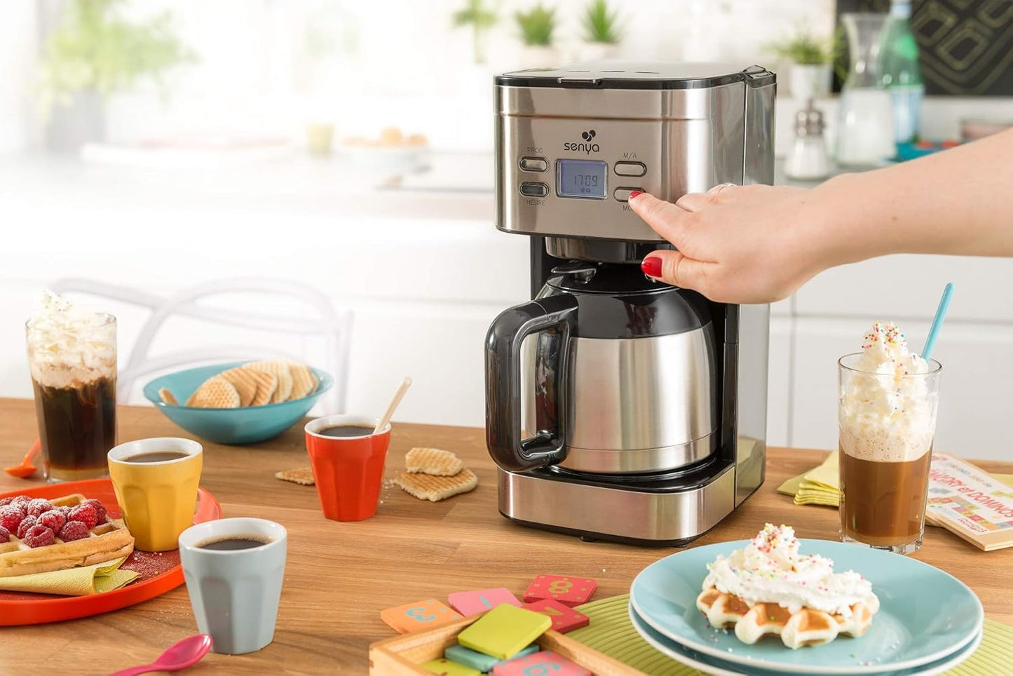 Hot Coffee Kaffeemaschine 1.2L Edelstahl