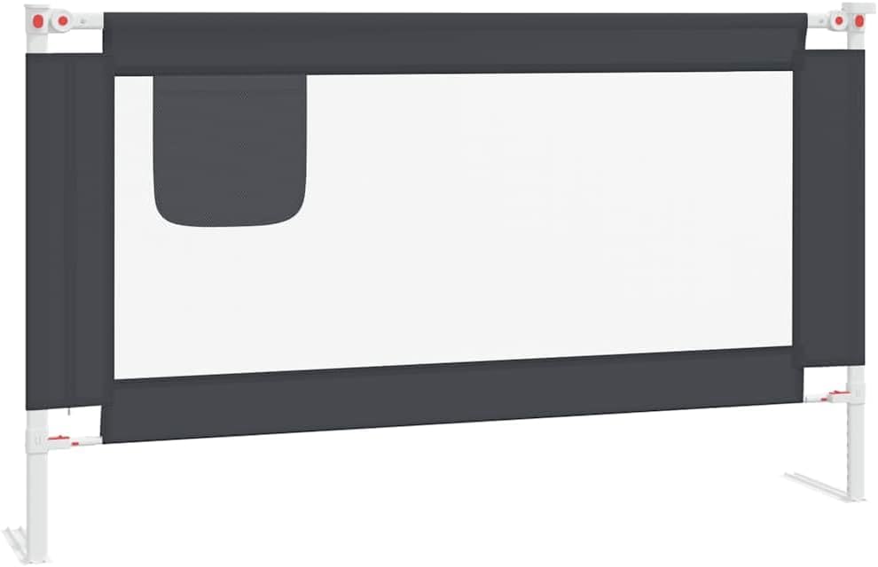 Kleinkind Bettschutzgitter 140x25 cm Rausfallschutz, 140 x 25 cm Dunkelgrau