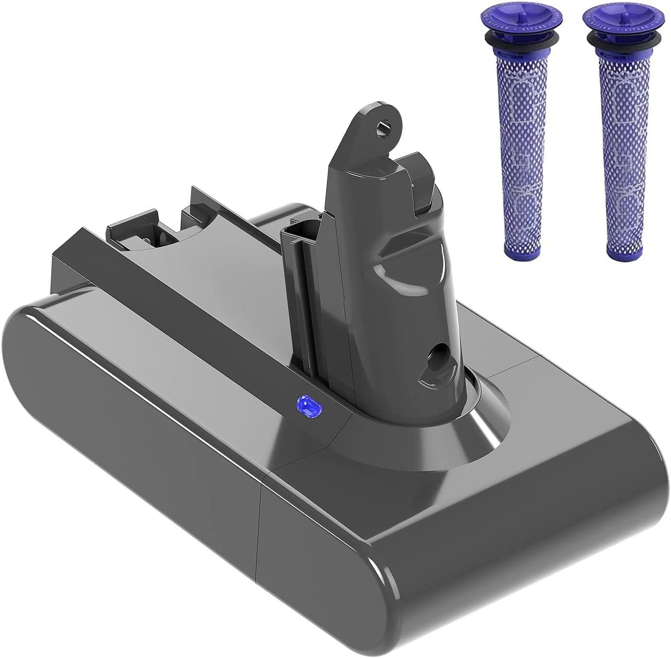 Ersatzakku, V6 Akku mit Filtern