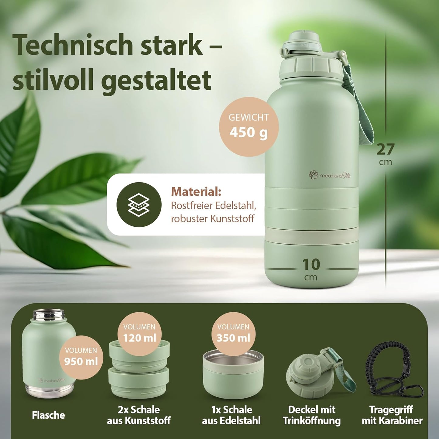 Hundetrinkflasche für unterwegs