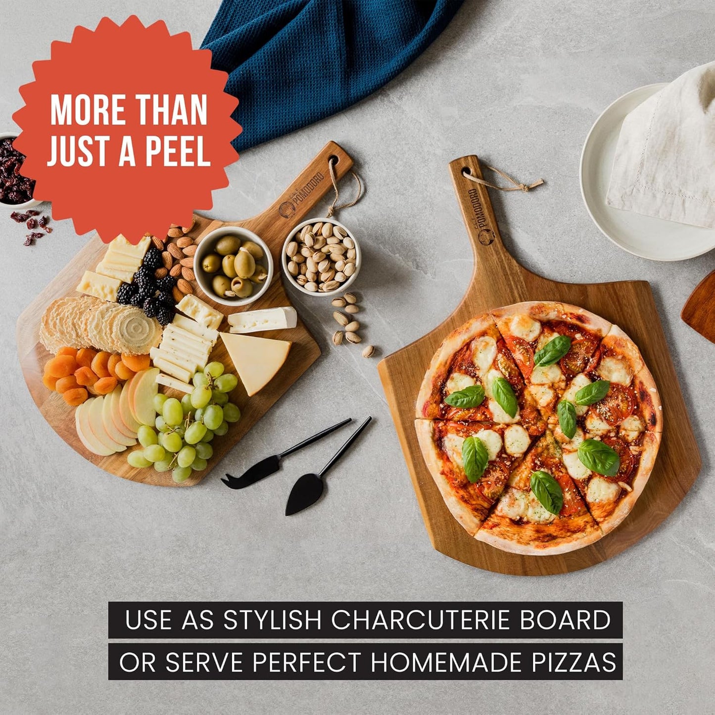 Pizzaschieber mit langem Griff, 30,5 cm