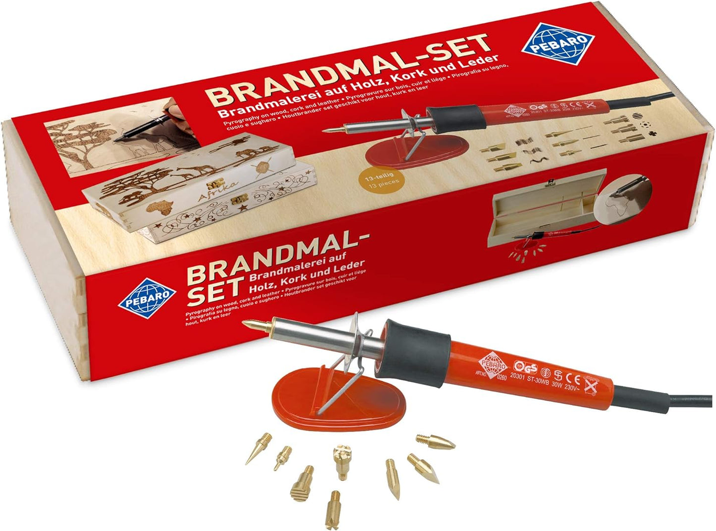 Brandmal-Set mit Brennkolben
