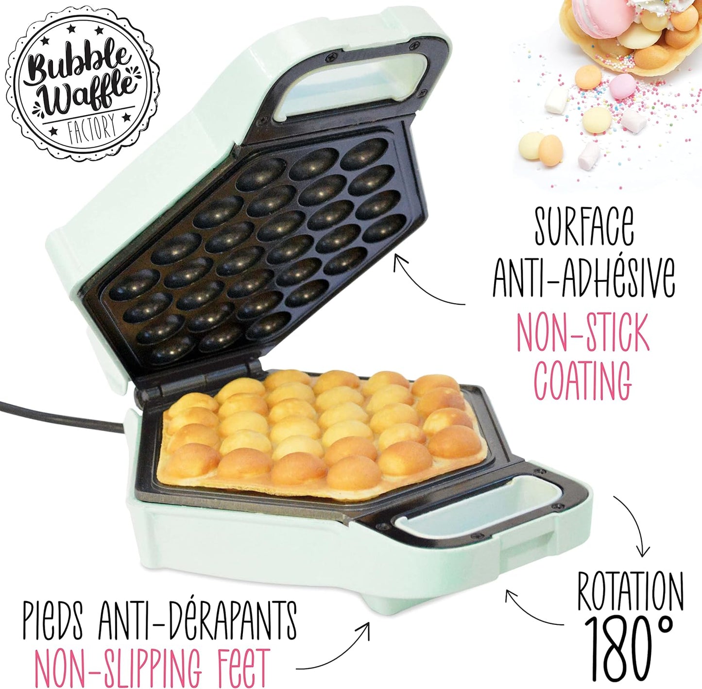Waffeleisen für Bubble-Waffel