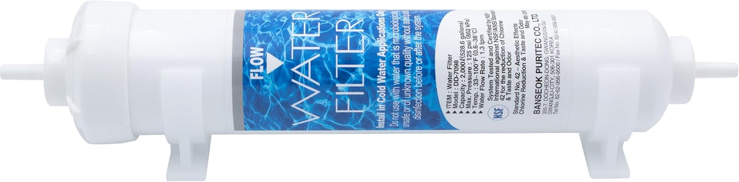 Externer Wasserfilter für Kühlschränke