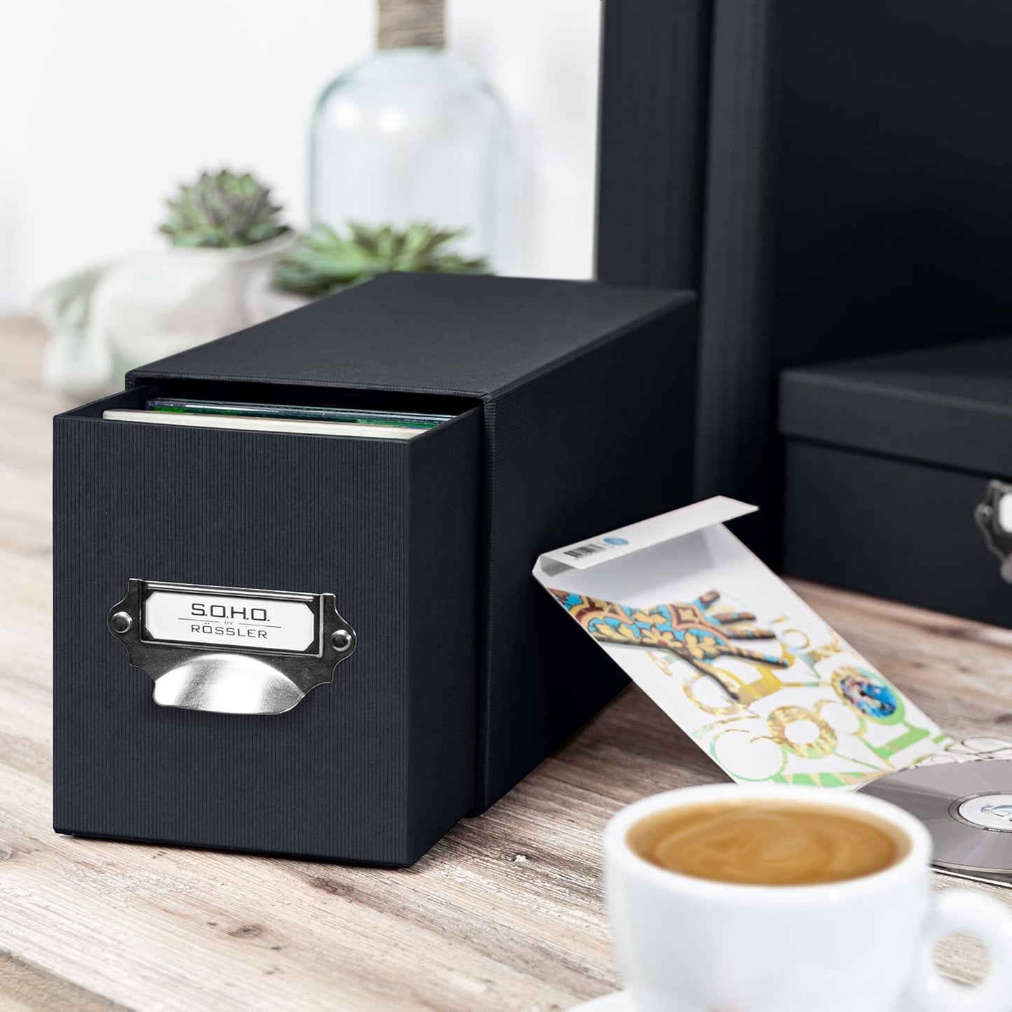 Soho CD-Schubladenbox, Schwarz