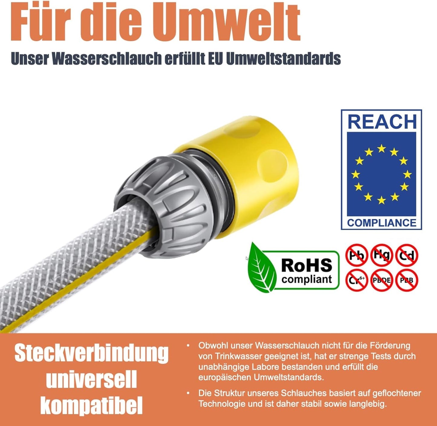 Schlauchtrommel mit Wandhalterung und Handbrause