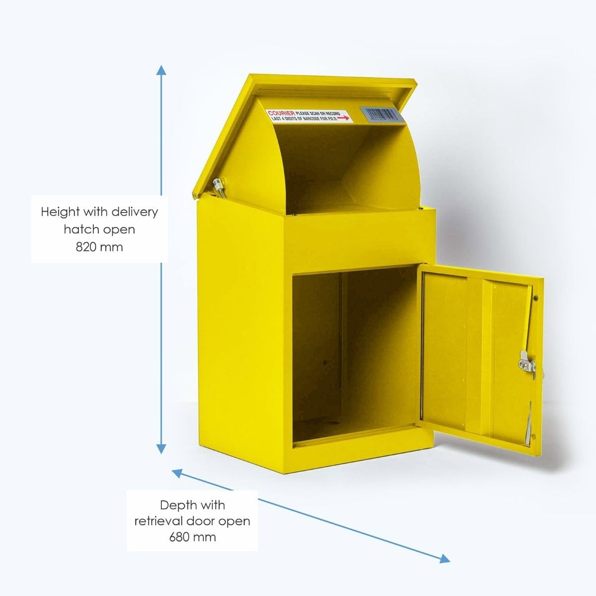 Paketbriefkasten, Gelb