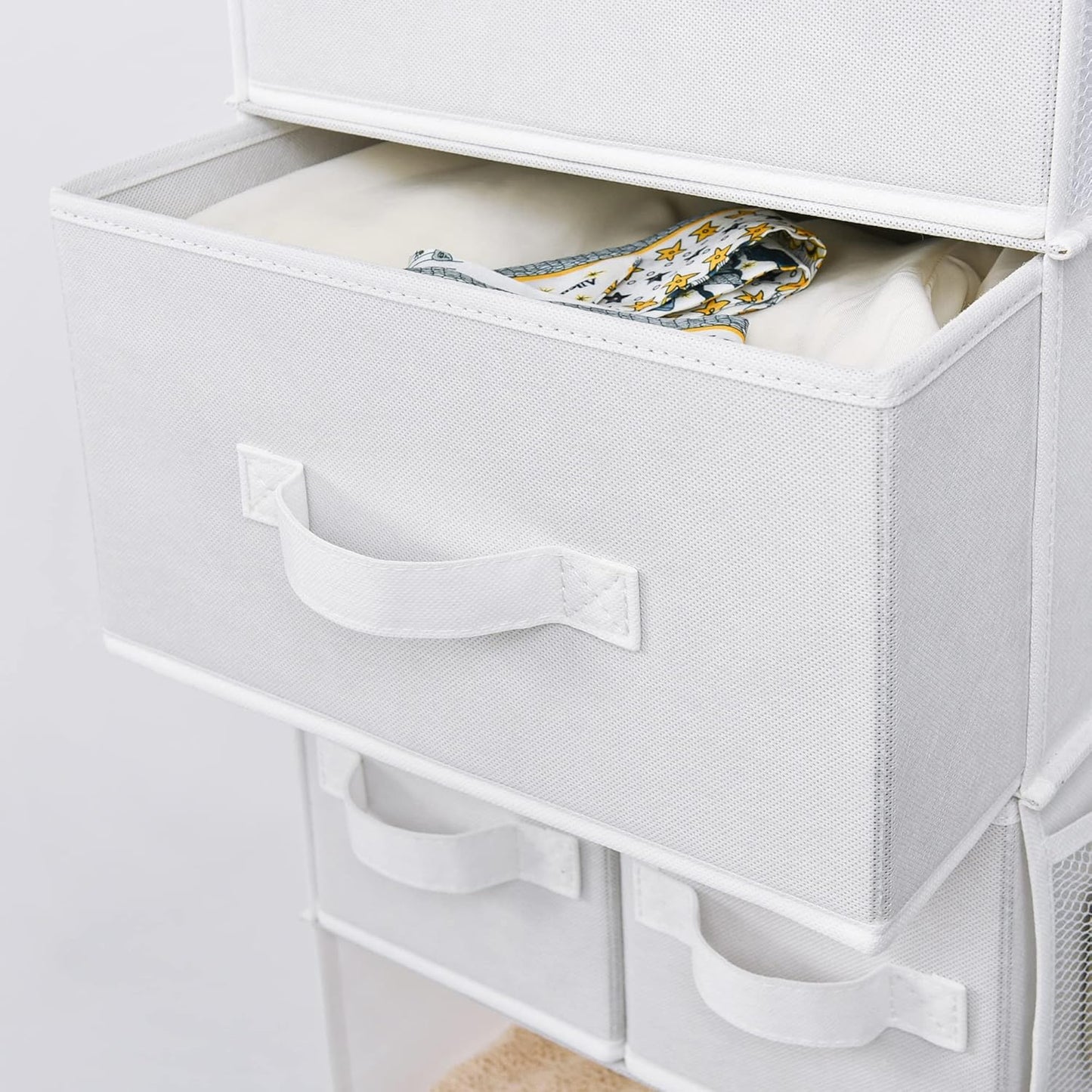 Schrank Hängeorganizer mit 5 Schubladen, Weiss