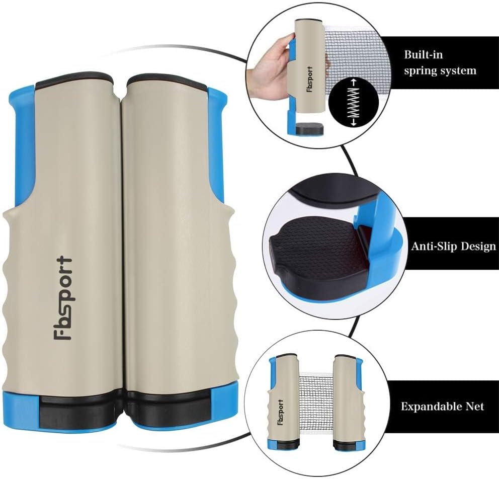 Tischtennis-Set mit Netz und Tasche, Grey pingpong