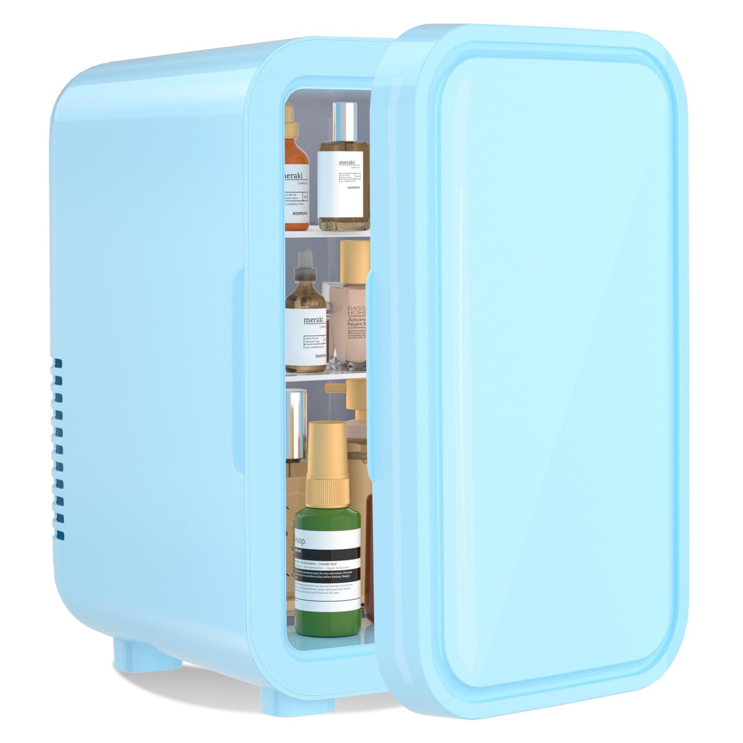 Mini-Kühlschrank 6L/8 Dosen, tragbar, thermoelektrisch, Blau