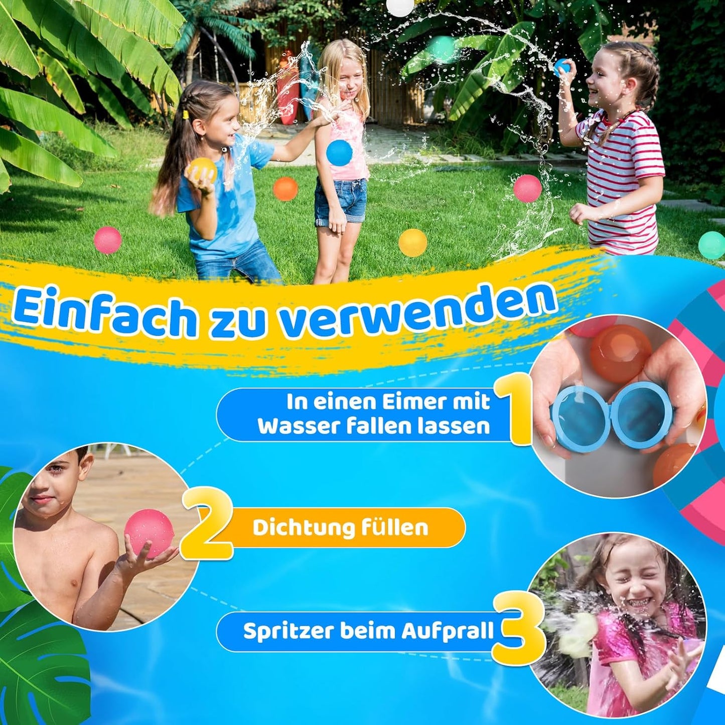 Wiederverwendbare Wasserbomben, Sq01-16