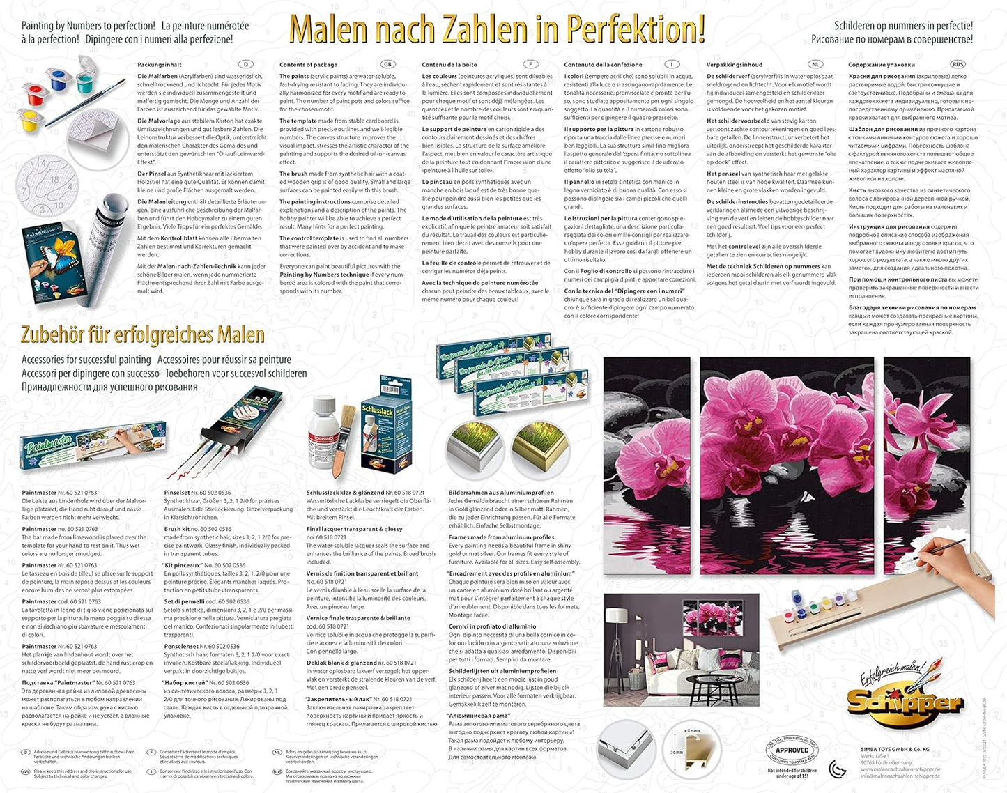Malen nach Zahlen Orchideen