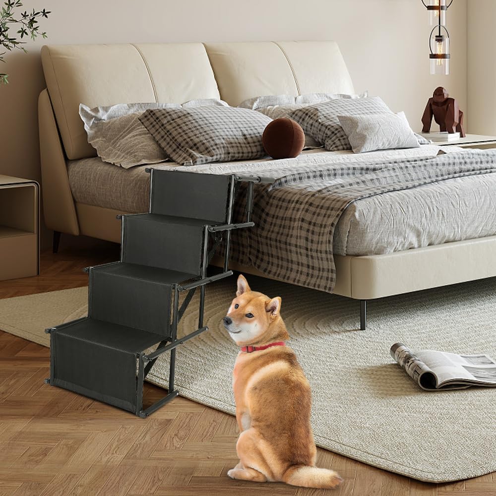 Klappbare Hundetreppe, Schwarz 45*139*56-76CM