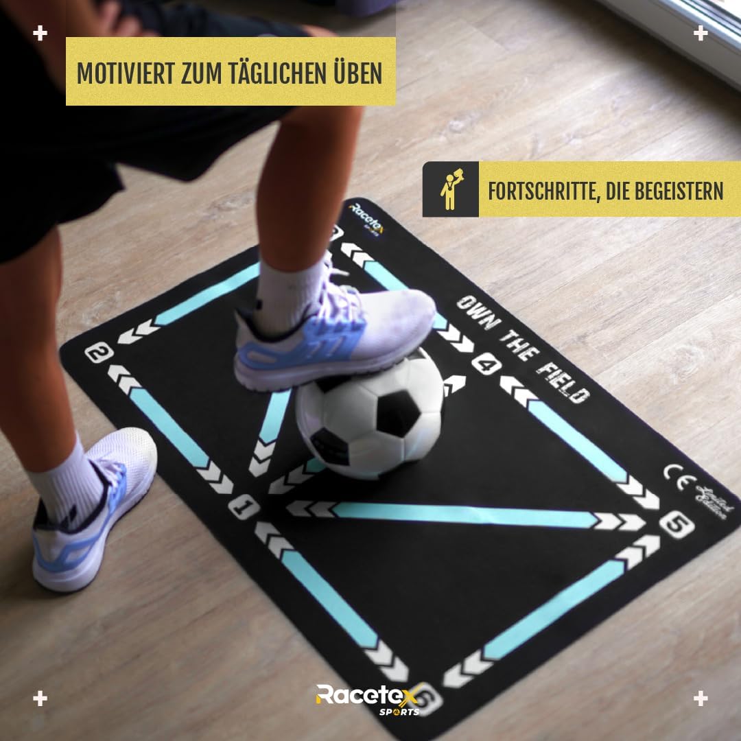 Fussball-Trainingsmatte für Kinder (90x60 cm), Weiß 90x60 (cm)