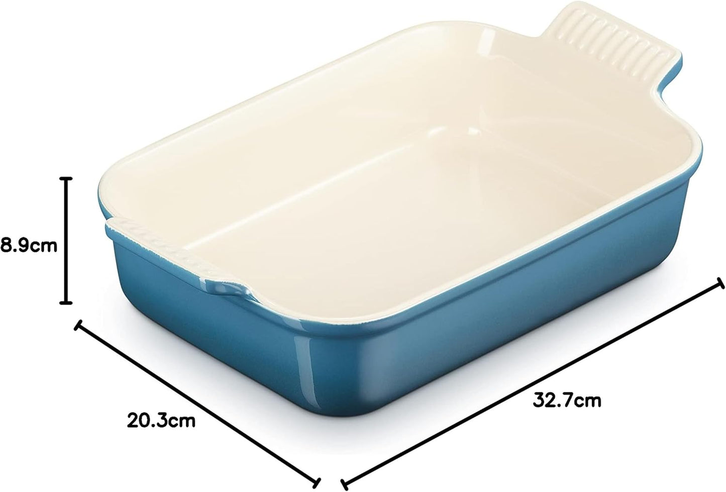 Auflaufform Tradition, Blaugrün 26 cm