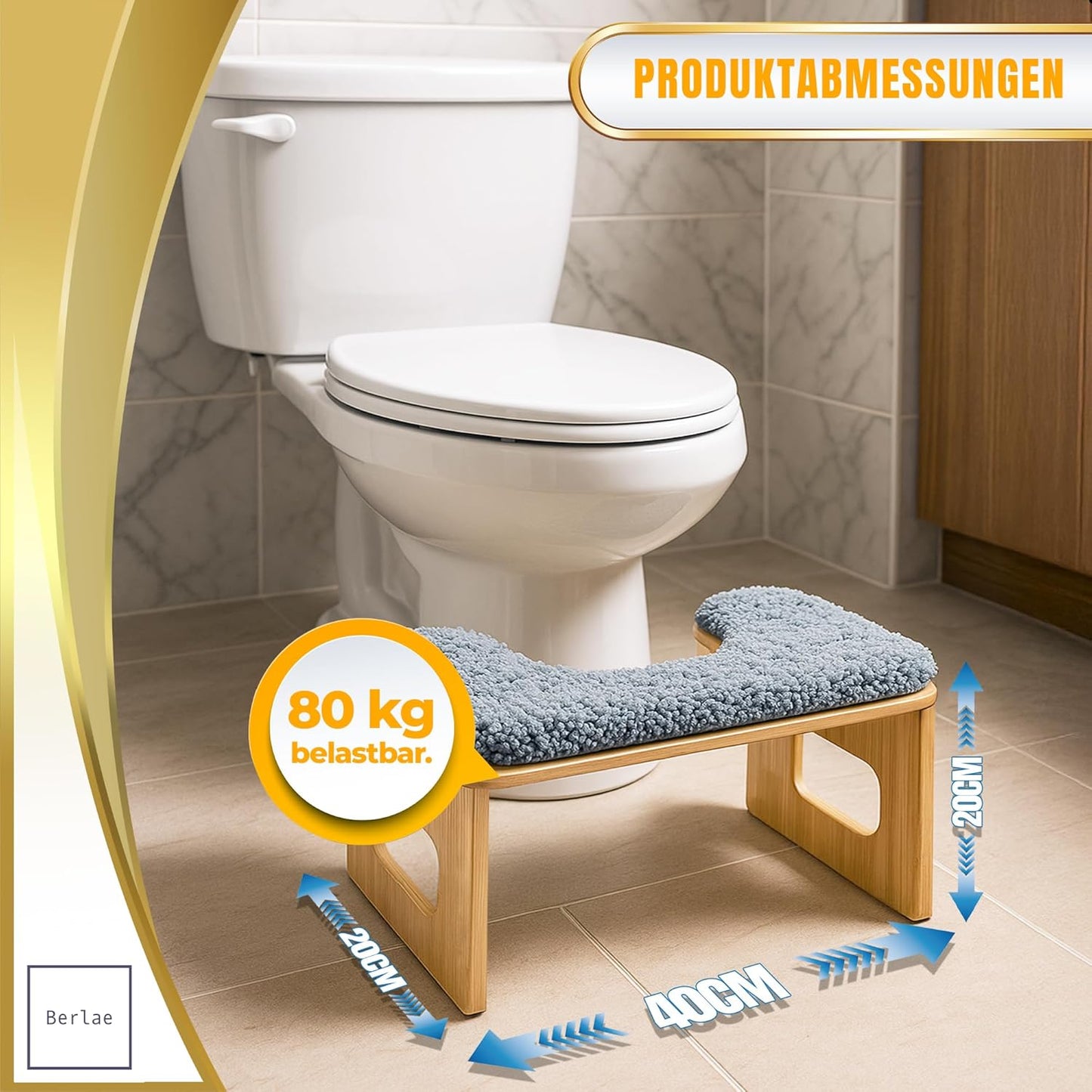 Klappbarer Toilettenhocker