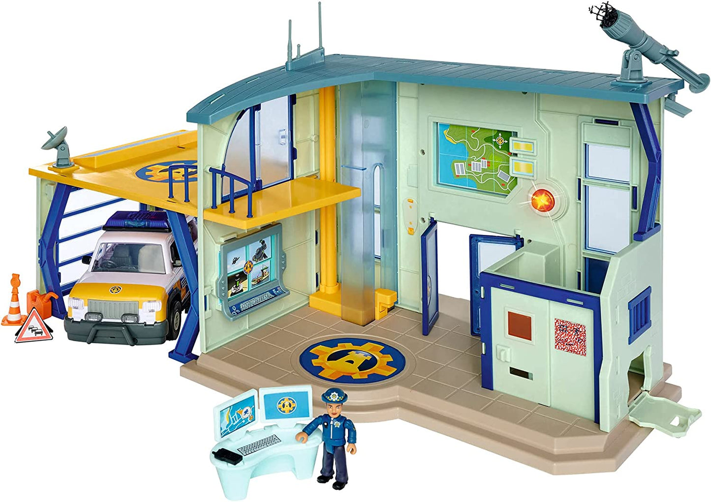 Feuerwehrmann Sam Polizeistation mit Figur, Spielgebäude, Single