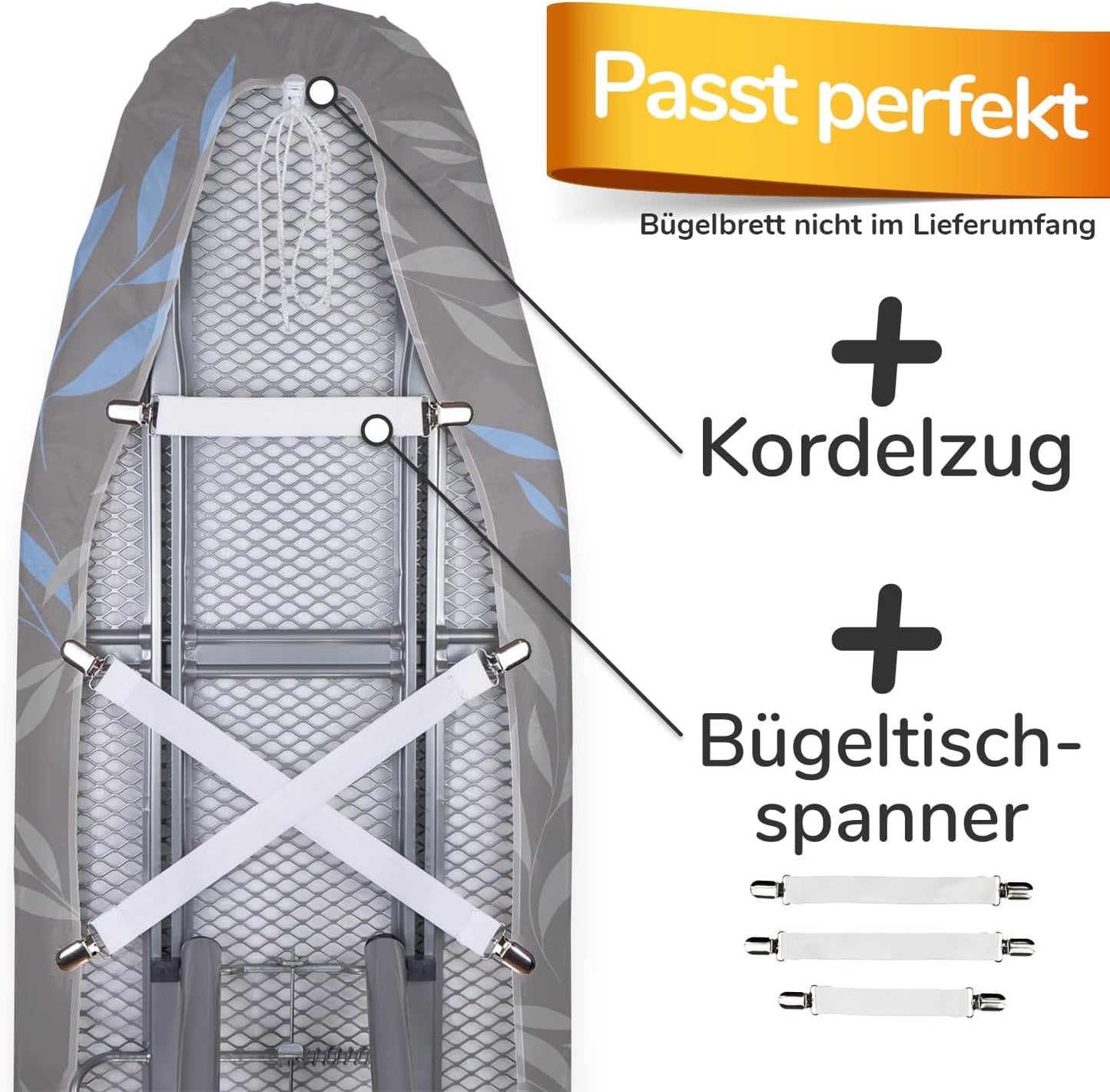 Turbo-Bügelbrettbezug mit Thermoreflexion (XXXL), Blaugrau XXXL
