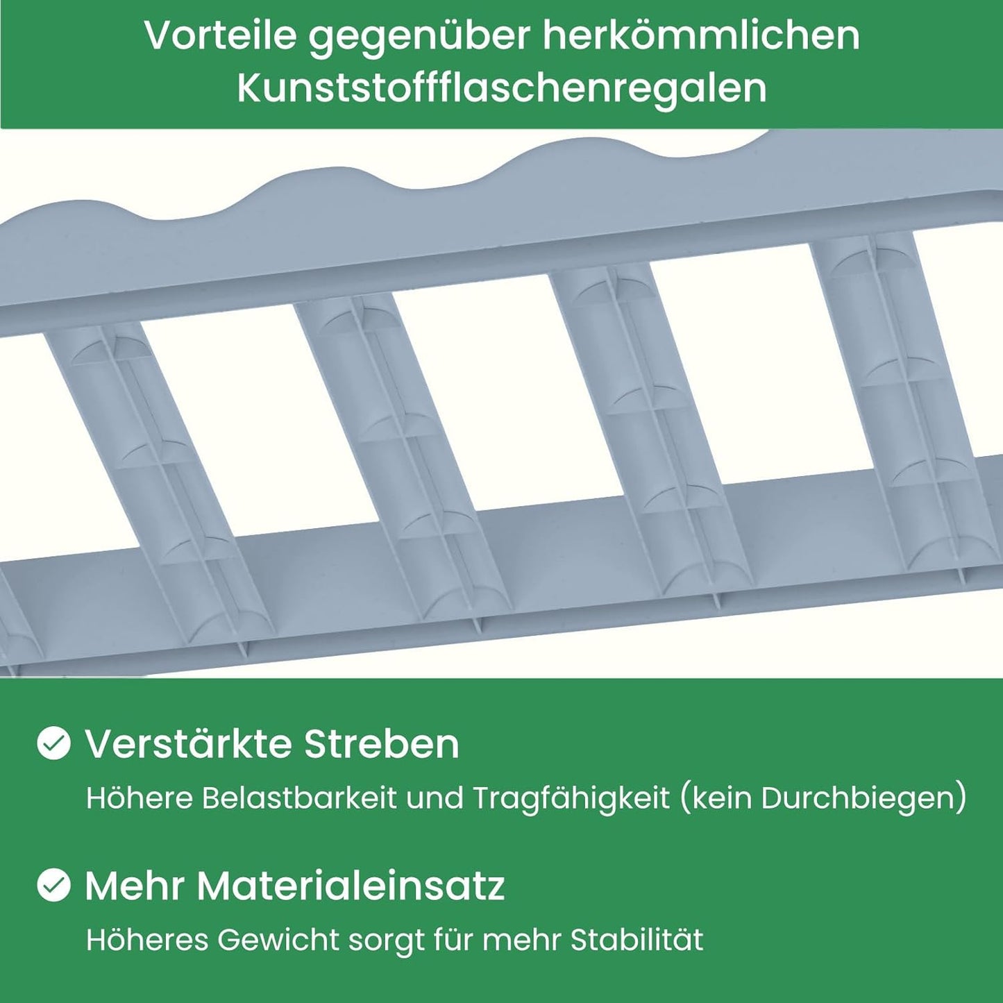 Weinregal stapelbar, Betongrau 60 Flaschen