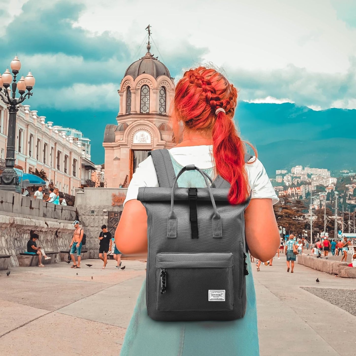 Laptop-Rucksack, Dunkelgrau 01