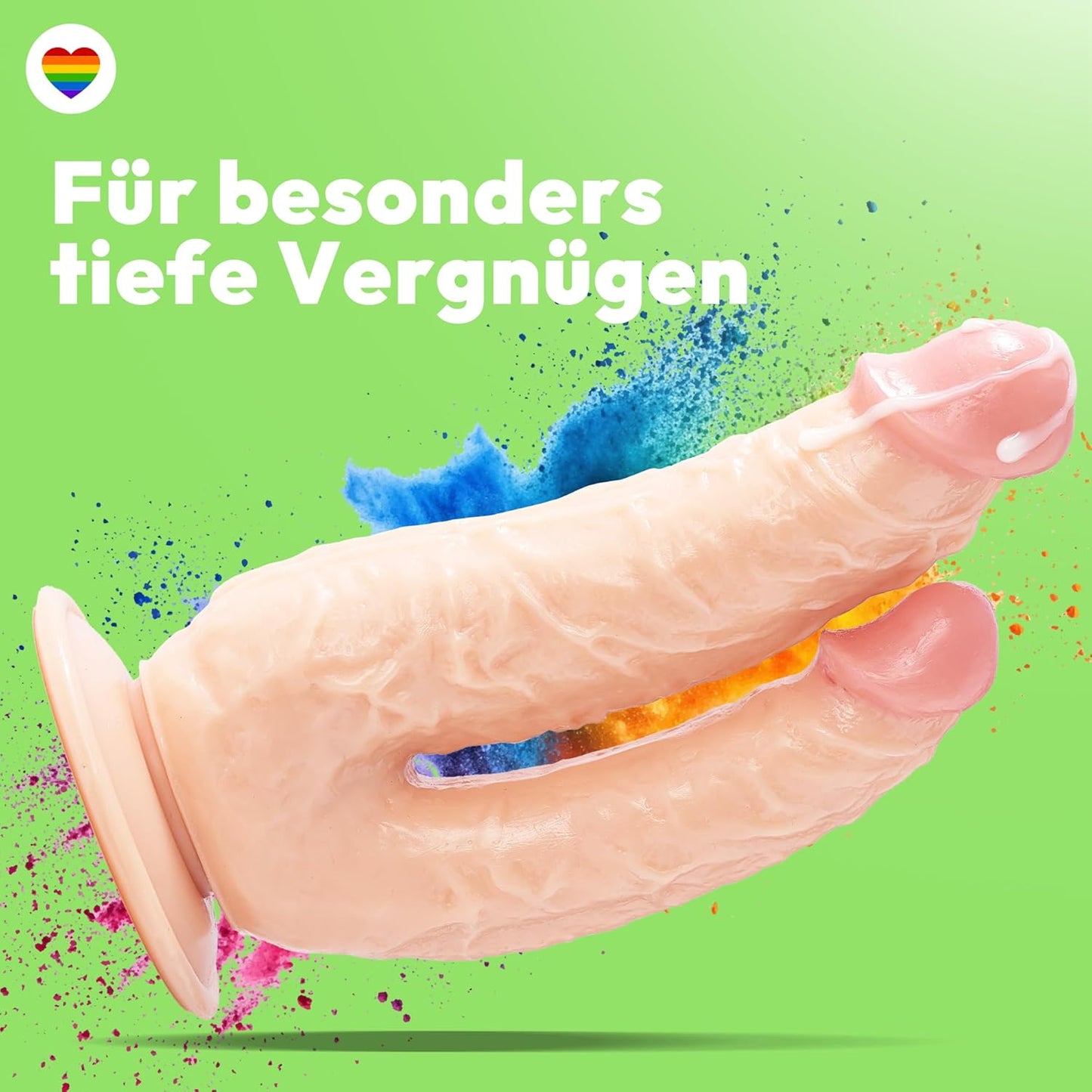 Doppeldildo mit Saugnapf